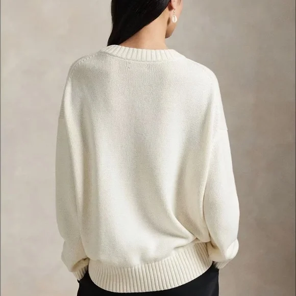 Polo Ralph Lauren Cream Sweater with Bear Motif - Picture 3 of 7